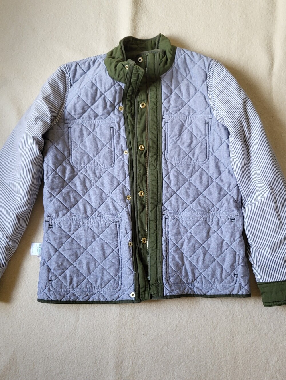 J. Crew Quilted Cotton Chore Jacket Womens Size XS Cotton Olive Green - Picture 15 of 16